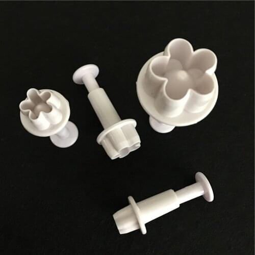 4Pcs/Set Plum Flower Plunger Fondant Mold Cutter Sugarcraft Cake tools Decorating Christmas DIY Cake Decorating Tools