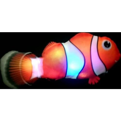 6 Types 28cm Realistic LED Plush Fish Funny Electric Moving Wiggling Dancing Jumping Fish Flashing Pets Chew Bite Toy Adult Kids