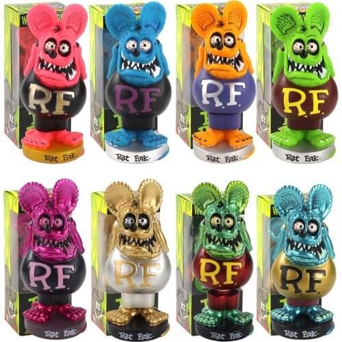 8Styles RAT FINK Bobblehead Doll Crazy Mouse Action Figure Ratfink Model Toys for Car Decoration 18cm