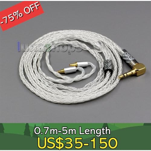 99.99% Pure Silver XLR 3.5mm 2.5mm 4.4mm Earphone Cable For Sennheiser IE40 Pro LN006350
