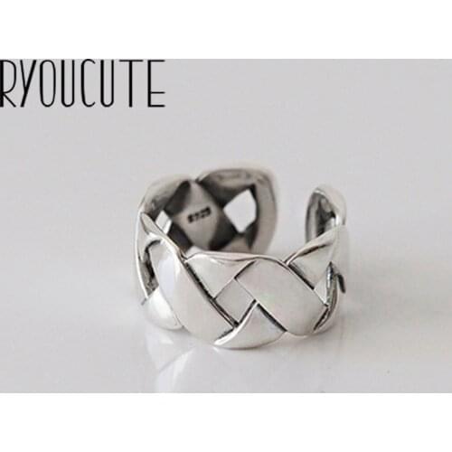 Bohemian Ethnic Silver Color Big Cross Chain Rings for Women Bridal Wedding Vintage Open Finger Rings Christmas Gifts