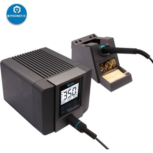 QUICK TS1200A Lead Free BGA Soldering Station LED Display with One Soldering Iron Tip for Phone Motherboard Soldering Repair