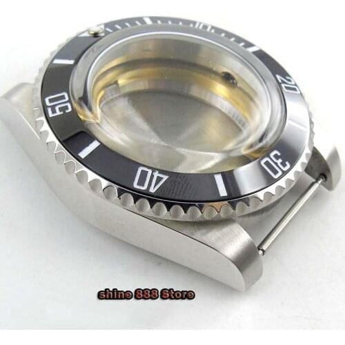 Watch Parts 40mm Stainless Steel Watch Case Fits for ETA 2836 Miyota Movement Automatic Mens Watch
