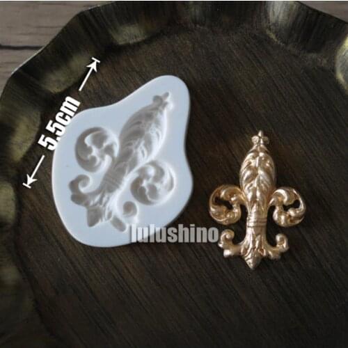 Flower Leaf Frame Mould Victorian Scrollwork Flourish Silicone Molds Polymer Clay Resin Fondant Mould for Wedding Cake SM-095