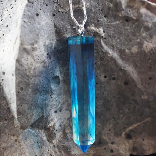 Crystal Shape Silicone Epoxy Resin Casting Mold DIY Pendants Charms Dried Flower Ornament Mould for Jewelry Making Craft 45mm