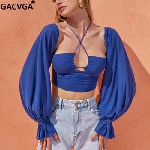 Женские однотонные футболки GACVGA China At AliExpress