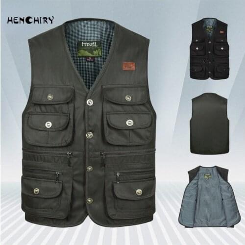 HENCHIRY Men's Vests With Pockets