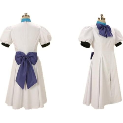 Anime When They Cry Higurashi no Naku Koro ni Rena Ryuugu Halloween Cosplay Costume with Hat and Wristbands