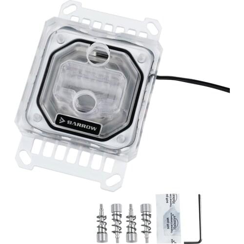 Barrow AMD AM3 AM4 CPU Water Block Cooling RGB Processor Cooler 2.0 5V Light ,Black White ,LTYK3A-04 V2 amd cooler