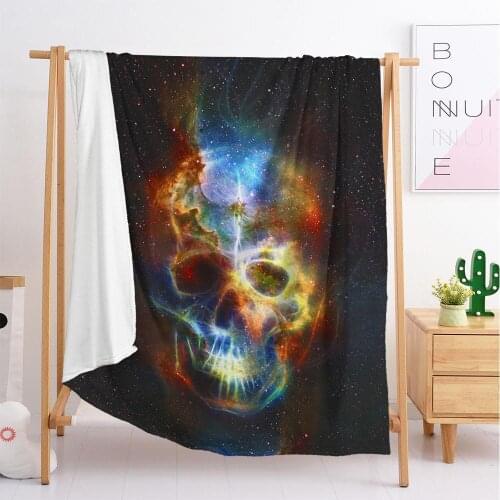 Skull summer mexican pink luxury animal crossing fabric blanket for bed custom photo weighted tapestry throw h fuzzy blanket