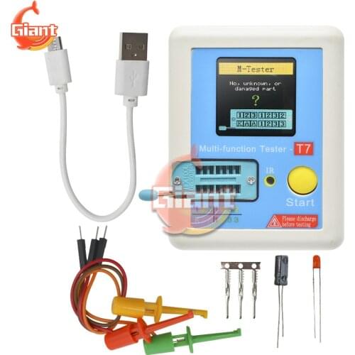 1.8 inch 160x128 Colorful Display Multifunctional TFT Backlight Transistor LCR-TC7 Tester for Diode Triode Capacitor Resistor