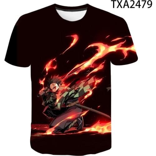 2020 New Kimetsu No Yaiba 3D T Shirts Casual Streetwear Boy Girl Kids Fashion Men Women Children Printed T-shirt Cool Tops Tee