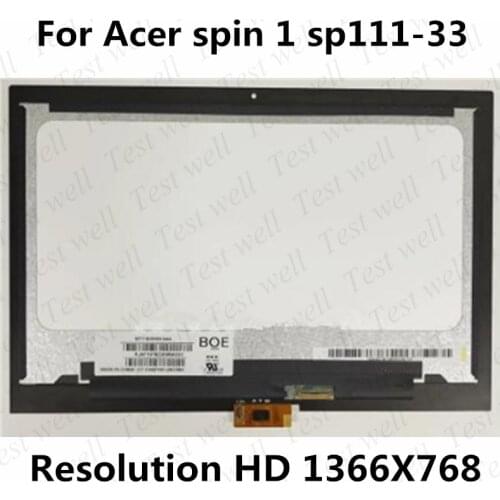 Original 11.6" LED HD 1366X768 REPLACEMENT LCD TOUCH digitizer FOR Acer Spin 1 SP111-33 LCD assembly without frame