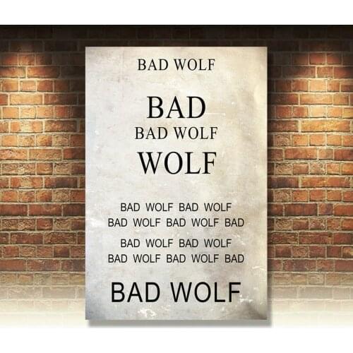 Police Phone Box Bad Wolf Sign Vintage Metal Wall Sign Door Plaque Poster Print