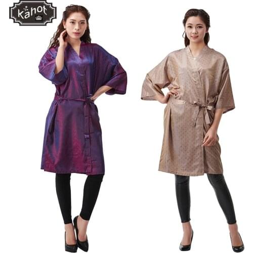 Salon Professional Hairdressing Kimono,Hair Clothing Waterproof Clothes Hairdressing Overalls Shampoo SPA Barber Guest Bathrobe