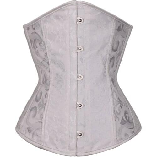 Sexy Corselet Women Underwear & Outwear Lace Up Cupless Bustier Plus Size Underbust Corset 14 Steel Boned Waist Trainer