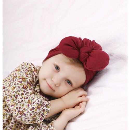 Cute Kid Beanies Newborn Infant Toddler Kid Baby Boy Girl Turban Bowknot Soft Cotton Beanie Hat Cap Photo Props