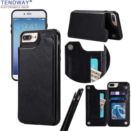Tendway Wallet Phone Case for iphone 7/X/8/XS Cover Flip Leather Case Card Holder Funda for iphone Accessories