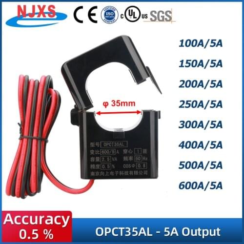 Split Core Current Transformer Clamp CT OPCT35AL 100A/5A 200A/5A 300A/5A 400A/5A 600A/5A Split Core Sensor