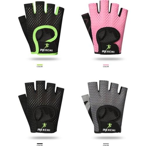 REXCHI/Reich Bicycle Gloves Fitness Half-finger Cycling Gloves Men Women Outdoor Sports Weightlifting Yoga Breathable Wearable