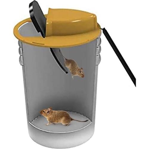 High Qulity Mouse Trap Reusable And Automatic Reset Rat Catching Mice Mouse Traps Slide Bucket Lid Rat Trap With Ramp No Bucket