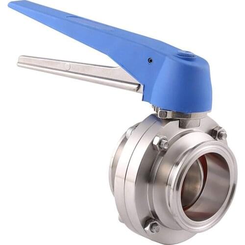 1-1/2 inch 38mm SS304 Stainless Steel Sanitary 1.5 inch Tri Clamp Butterfly Valve Squeeze Trigger for Homebrew Dairy Product