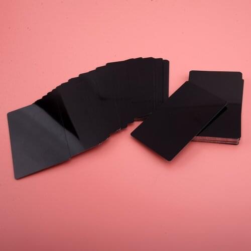 100Pcs Laser Mark Engraved Engraveable Aluminum Alloy Blank Business Cards DIY Gift