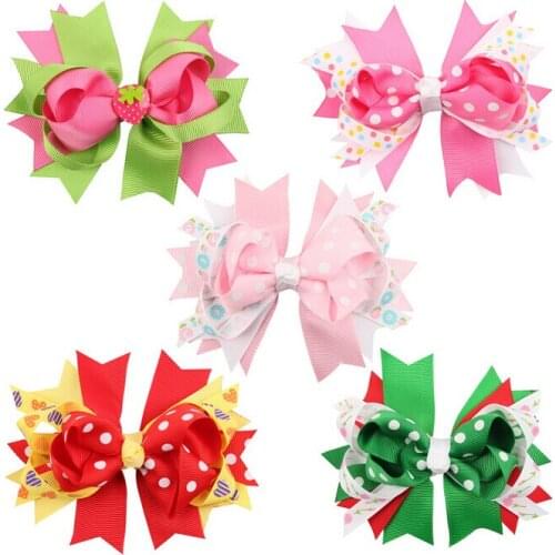 20 pcs/lot Multi-Color Hairbow hairclip Grosgrain Hairbows