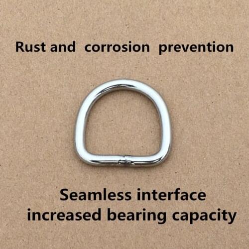 20PCS Stainless Steel Seamless D-Ring Buckle Bag Belt Leather Strong Hardware 20mm 50mm