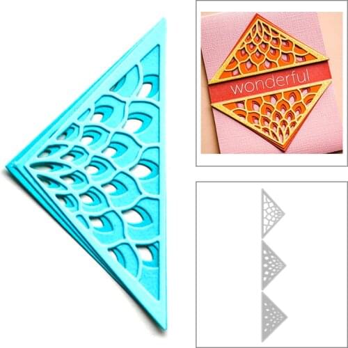 2020 3D Layered Grid Corner Border Background New Metal Cutting Dies For DIY Scrapbooking Paper and Card Making Craft No Stamps