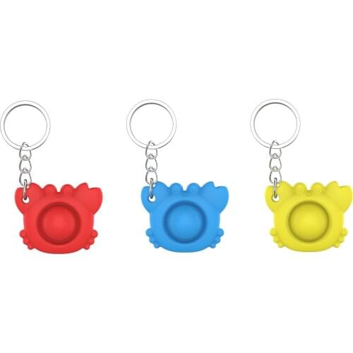 3pc Decompression toy Simple Dimple Keychain Toy Fidget Toys Popsit Small Free Shipping Antistress Toy zabawki antysresowe gifts