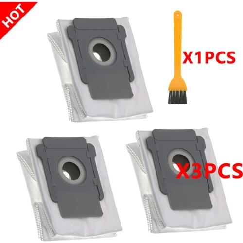 3 Pcs Dust Bag Filter Bags Replacement for iRobot Roomba i3 i7 i7 + Plus E5 E6 S9 Robotic Cleaner Accessories