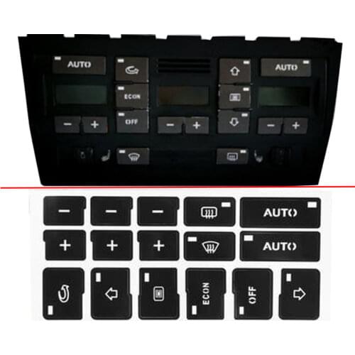 Car Multimedia Radio Stereo Worn Peeling Navigation Button Repair Decals Air Condition Panel Sticker For Audi A4 B6 B7 2000-2004