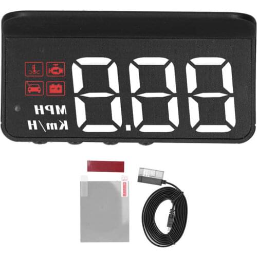 Speedometer gauge car speedometer OBD2 HUD Head Up Display Windshield Projector Multi‑Function Gauge Alarm Fatigue Driving