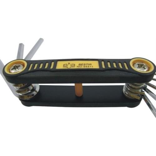 BESTIR taiwan CRV 8pcs(1.27,1.5,2.0,2.5,3.0,4.0,5.0,6.0)mm metric folding allen key wrench set NO.94411 freeshipping