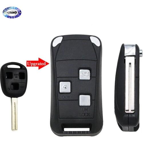 NEW 3 Buttons Remote Uncut Folding Flip Key Case Fob Shell For Lexus GS ES RX LX
