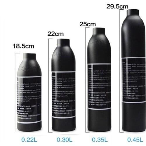 4500Psi Paintball Cylinder Aluminum CO2 Air Tank (Empty) Safety explosion-proof High Pressure Soda Bottle Filling Tank Cylinder