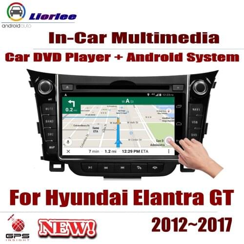 For Hyundai Elantra GT 2012-2017 Car Android Player DVD GPS Navigation System HD Screen Radio Stereo Integrated Multimedia