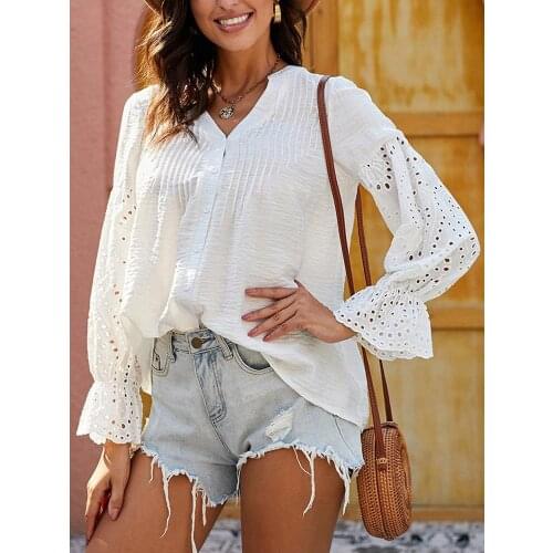 DYNJASONCGK Openwork Blouses