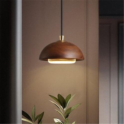 E27 American Loft Wood Art Retro Droplight Industrial Vintage Pendant Light Fixtures For Living Dining Room Bar Hanging Lamp