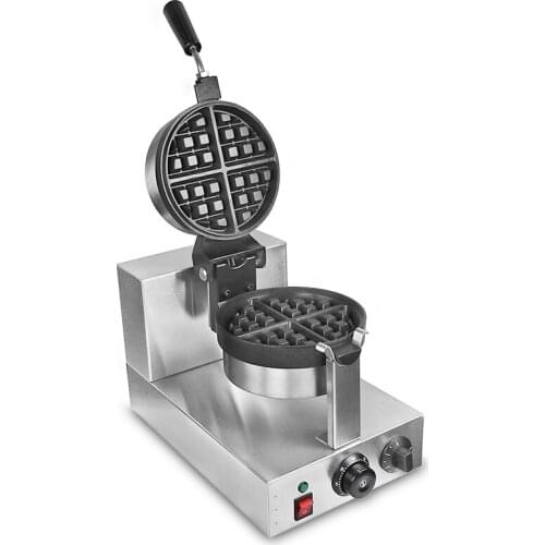 Electric single head thicken heating tube rotating waffle machine commercial lattice cake machine crepe machine