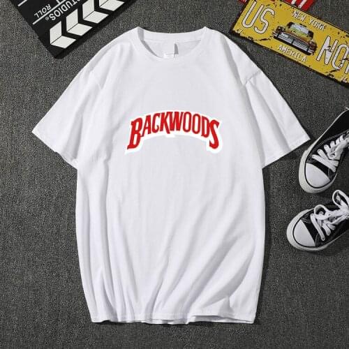 Summer Men BACKWOODS printing T Shirt Fashion Men Short Sleeve O Neck T-Shirt Cotton Hip Hop Rock Streetwear Men Clothing