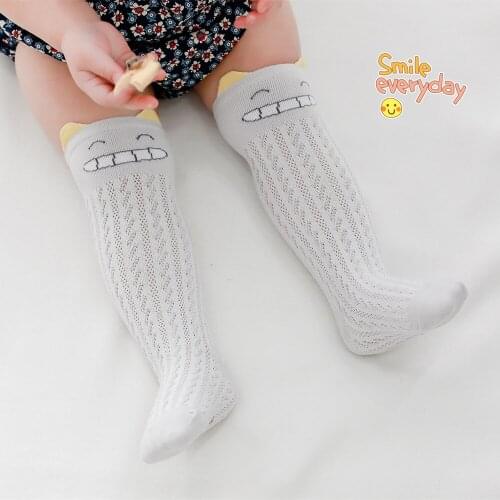 Summer Baby Mesh Knee High Socks Breathable Anti Mosquito Stockings Summer Infant Cute Cartoon Socks Gifts For Girls