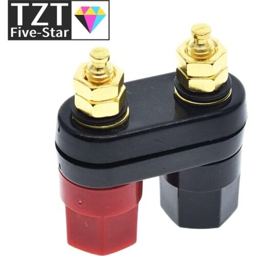 Top Selling Quality Banana plugs Couple Terminals Red Black Connector Amplifier Terminal Binding Post Banana Speaker Plug Jack