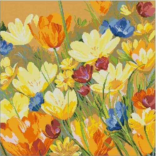 Wilderness Lily flower patterns Counted Cross Stitch 11CT 14CT 18CT DIY Cross Stitch Kits Embroidery Needlework Sets home decor