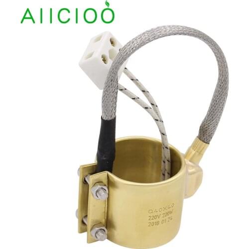 AIICIOO Brass Band Heater 220v Heating Element for Extruder 220W 40X40mm 2pcs