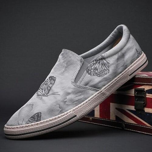 21114 Flash Spring and Summer New Mens Casual Canvas Shoes Youth Fashion Joker Driving Shoes