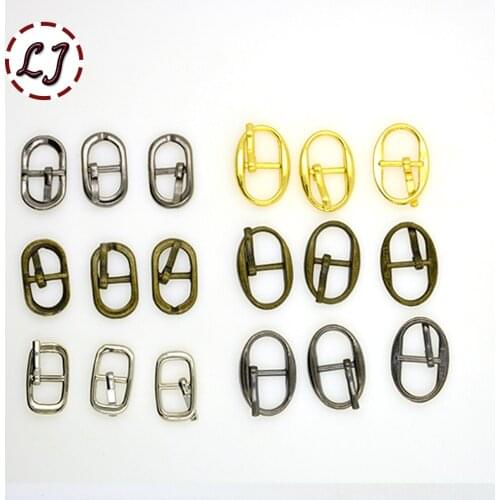 New arrived 50pcs/lot silver gun-black gold small width 8mm oval round alloy metal shoes bag Belt Buckles DIY Accessory Sewing