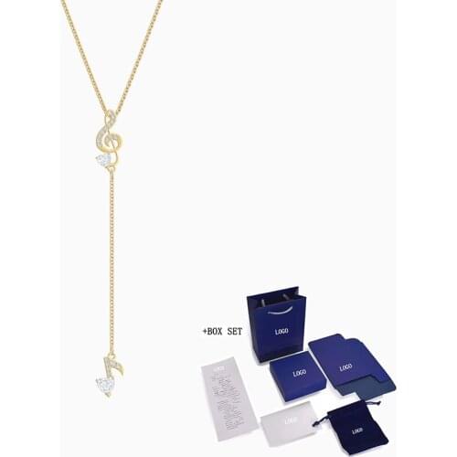 New Nice Exquisite Y-shaped Musical Notebook Decoration Gold Necklace Boho Jewelry Gift