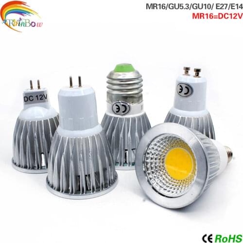 LED COB bombillas e14 led bulb E27 lampada light GU10 GU5.3 AC220V 9w 12w 15w MR16 12v led lamp For Home Decoration Ampoule